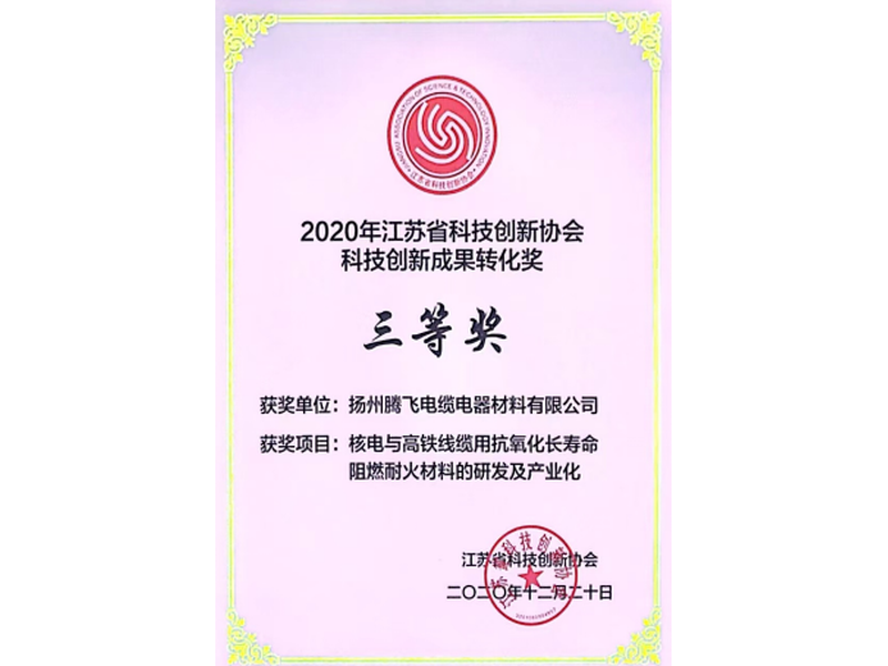 江蘇省科技創新協會三等獎